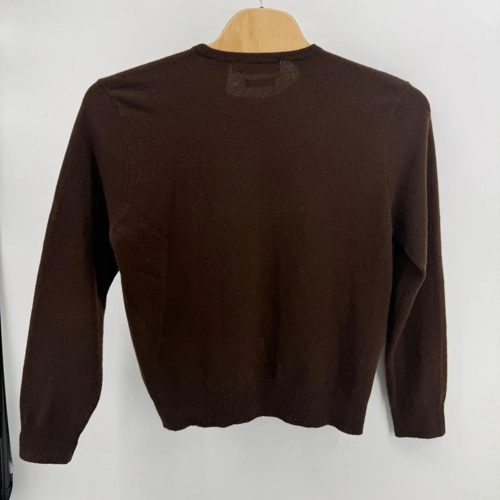Polo Ralph Lauren Mens XL Brown 100% Lambswool Crewneck Sweater Pony Logo 1857